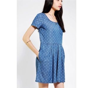 UO BDG Chambray Polkadot dress SIZE: Small